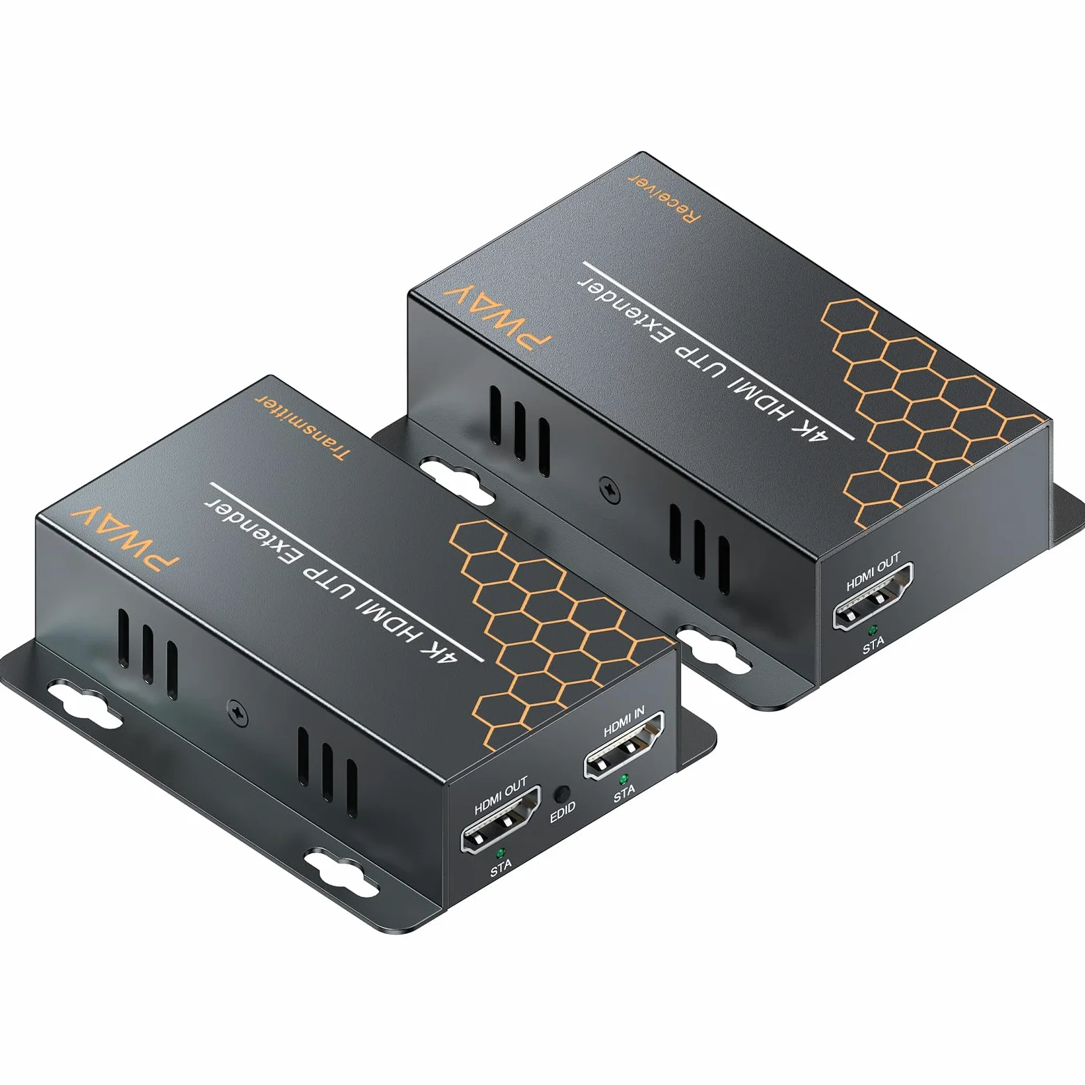 HDMI Extender 4K@30Hz 40m Over Cat5e/6/7 Ethernet Trasmettitore HDMI Ricevitore Supportocon Loop Out, IR, Plug & Play, Compatibile con PC TV Monitor Proiettore PS4 PS5 Xbox (4K@30HZ)