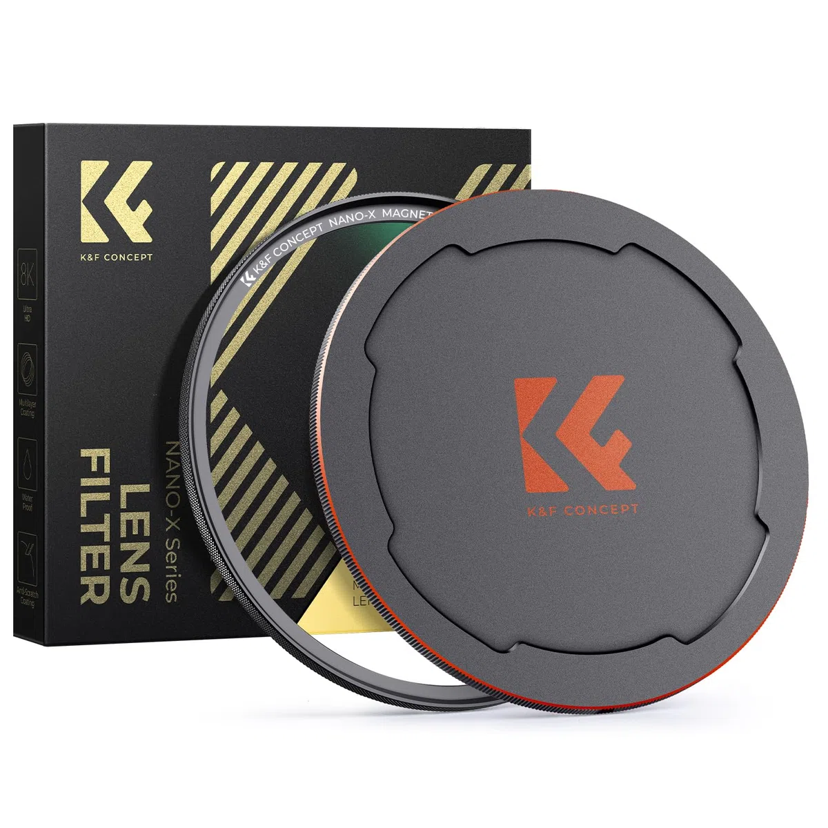 K&F CONCEPT Nano-Xcel 49mm Magnetico Filtro di Protezione, Filtri UV con Copriobiettivo Magnetico, UV Filter in Vetro Ottico con 28 Strati Nano Rivestimenti