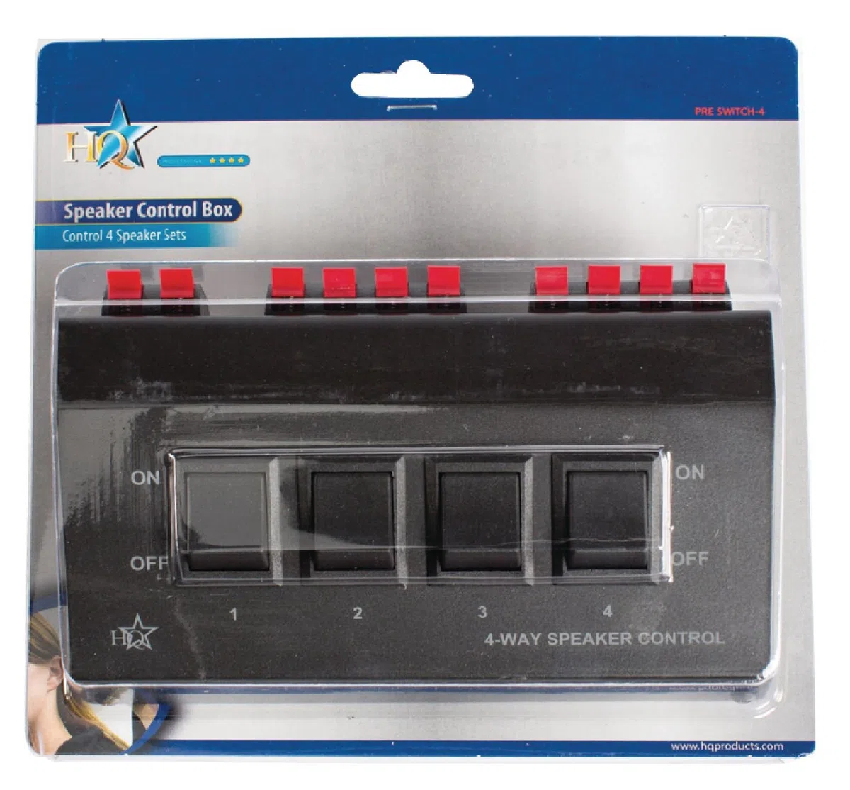 HQ ASWITCH-4 - Switch Audio Stereo, Nero