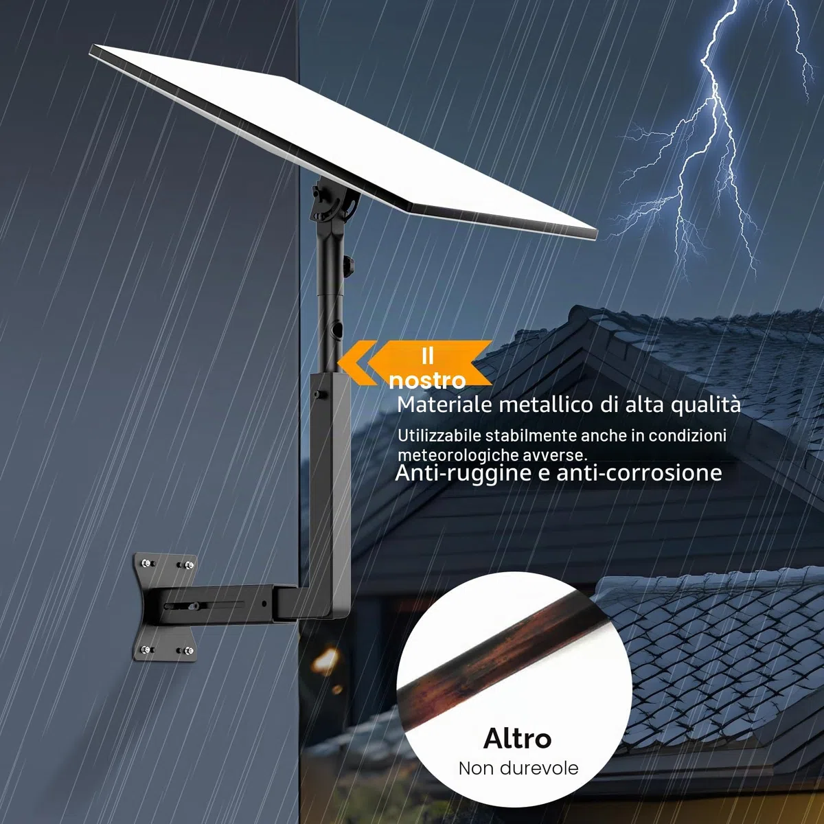 Starlink - Supporto da parete Starlink Gen 3 standard Starlink con braccio retrattile per kit Internet Satellite Starlink Gen 3, antiruggine