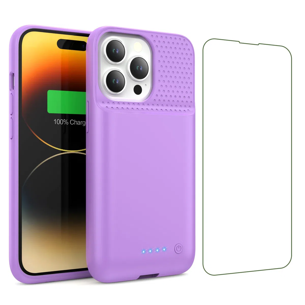 Custodia a batteria per iPhone 14/13 Pro/13, [7500 mAh] ricaricabile, con pellicola protettiva, caricabatterie portatile, potente power bank per iPhone 14/13 Pro/13