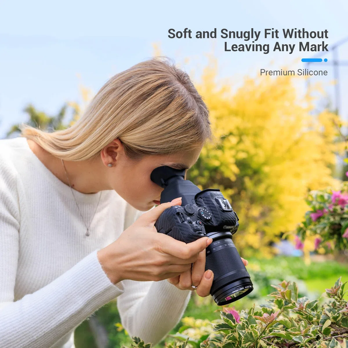 JJC Mirino LCD per Fotocamera Con Ingrandimento 3X, Piastra a Sgancio Rapido Tipo Arca, Lente d'Ingrandimento per Schermo, Cappuccio Parasole per DSLR/SLR