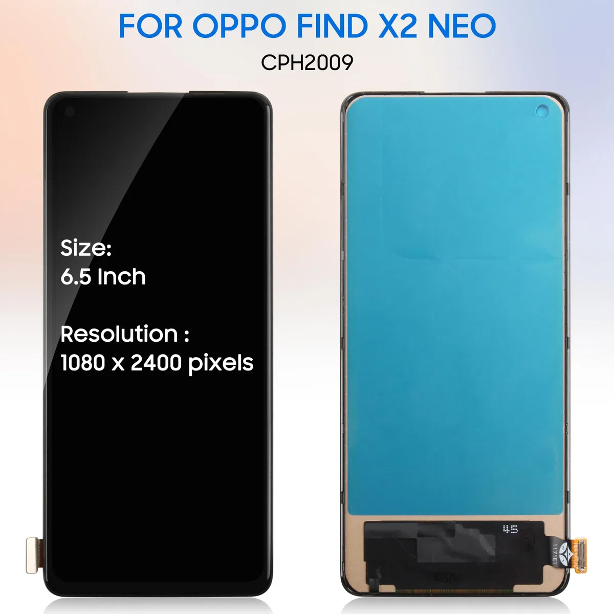 Schermo LCD TFT per OPPO Find X2 Neo 5G di ricambio per OPPO Find X2 Neo CPH2009 Display LCD Touch Digitizer Kit di riparazione in vetro con strumenti (nero senza cornice)