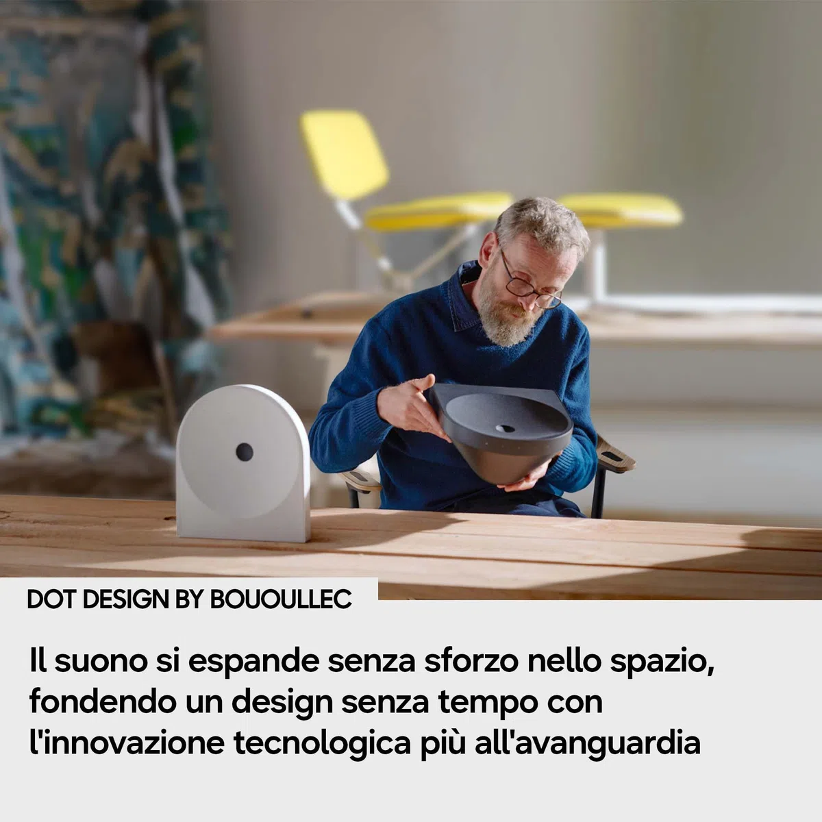 Samsung HW-LS50H/XC Speaker Music Studio 5, WiFi-Bluetooth Smart Wireless Speaker, Con Dolby Atmos, Wireless Music Streaming, Powerful Sound, Bouroullec Dot Design, Built-in Voice Assistant, 2026