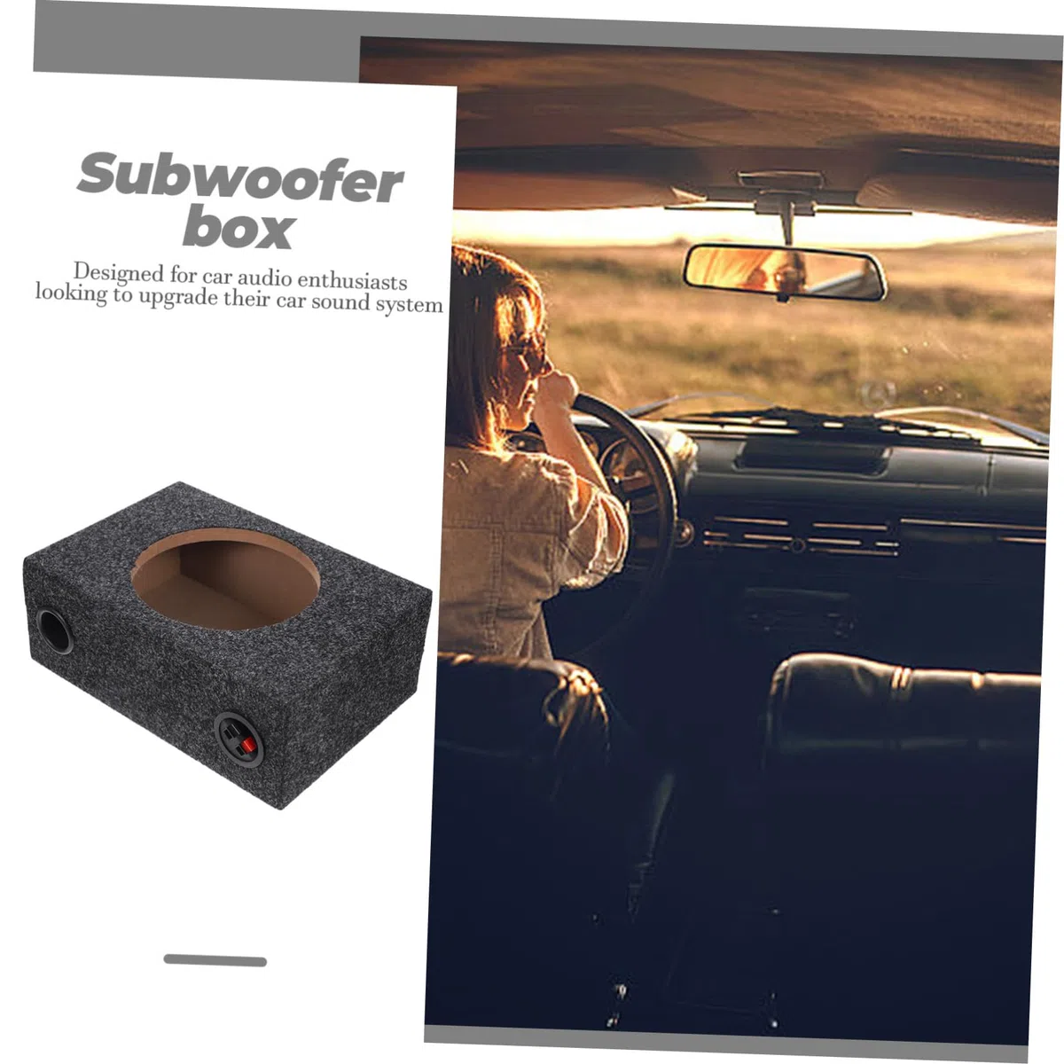 Anneome Cassa Altoparlante Per Auto 8 Pollici, Box Subwoofer in Legno Abs Cabinet Per Altoparlanti Audio, Contenitore Audio Fai Da Te Resistente, Design Compatto Per Veicoli e Camion