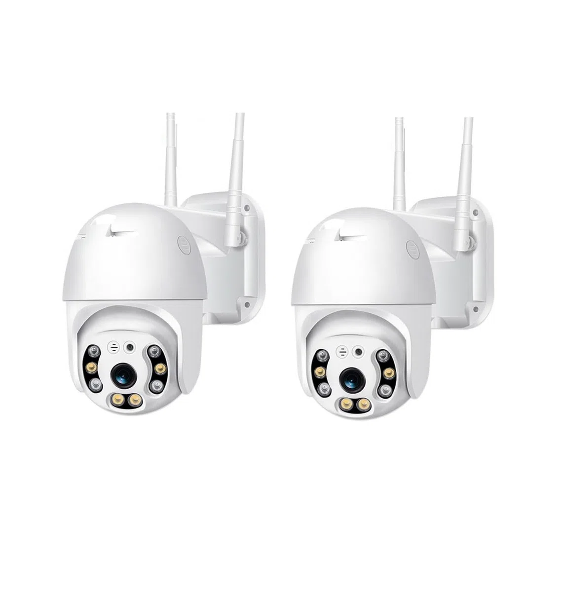 2 PEZZI Telecamera PTZ WiFi Esterno ICSEE - Camera Wireless Smart con Speed Zoom per Sicurezza Esterna, Visione Notturna, Rilevamento Movimento …