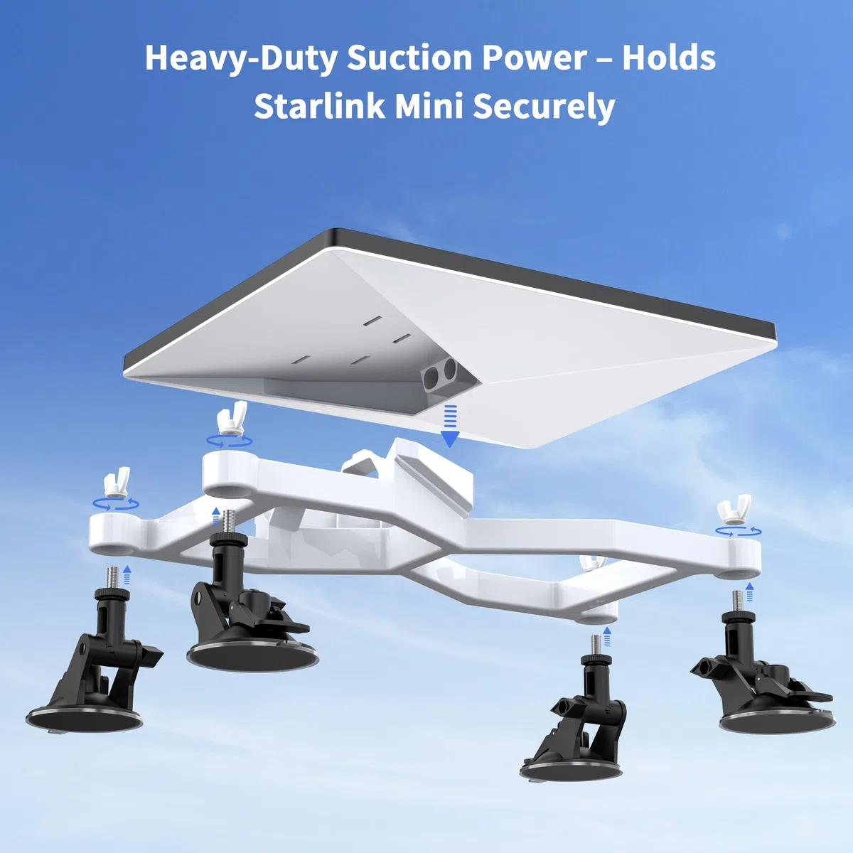 Hugener Starlink Mini Supporto per auto, Mini Starlink Accessori Ventosa per tettuccio apribile Starlink Mini Dish adatto per auto/SUV/RV/barca/camper