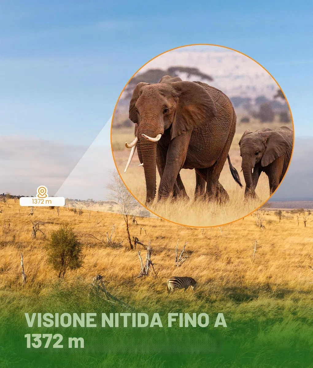 PAHTTO Monoculare 80x100 Zoom, telescopio monoculare con supporto per smartphone e treppiede estensibile, telescopio monoculare impermeabile per birdwatching, caccia, viaggi e concerti sportivi