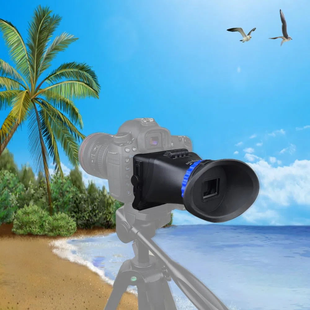 Mirino LCD professionale per fotocamera, ingrandimento 3x, compatibile con schermo da 3 a 3,2 pollici, parasole per fotocamere reflex e mirrorless