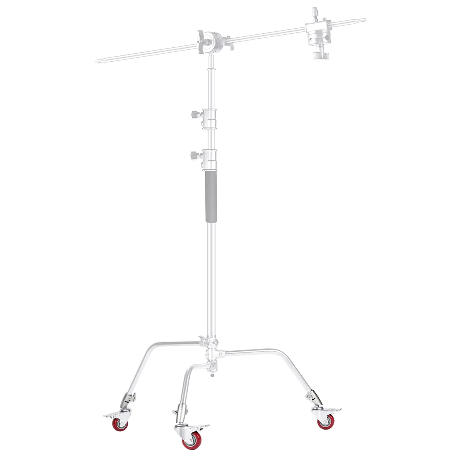 NEEWER Set di 3 ruote girevoli, diametro 75 mm, costruzione in metallo e base in gomma, compatibile solo con il supporto C Neewer per riprese video in studio (argento)