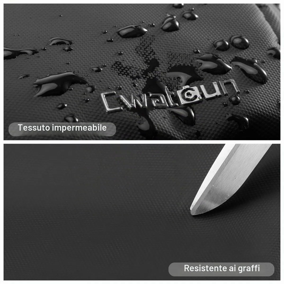 Cwatcun Borsa per Fotocamera Impermeabile da Cintura, Borsa Quotidiana a Tracolla per Canon, Nikon, Sony, Fuji DSLR/SLR, Obiettivo - Nero