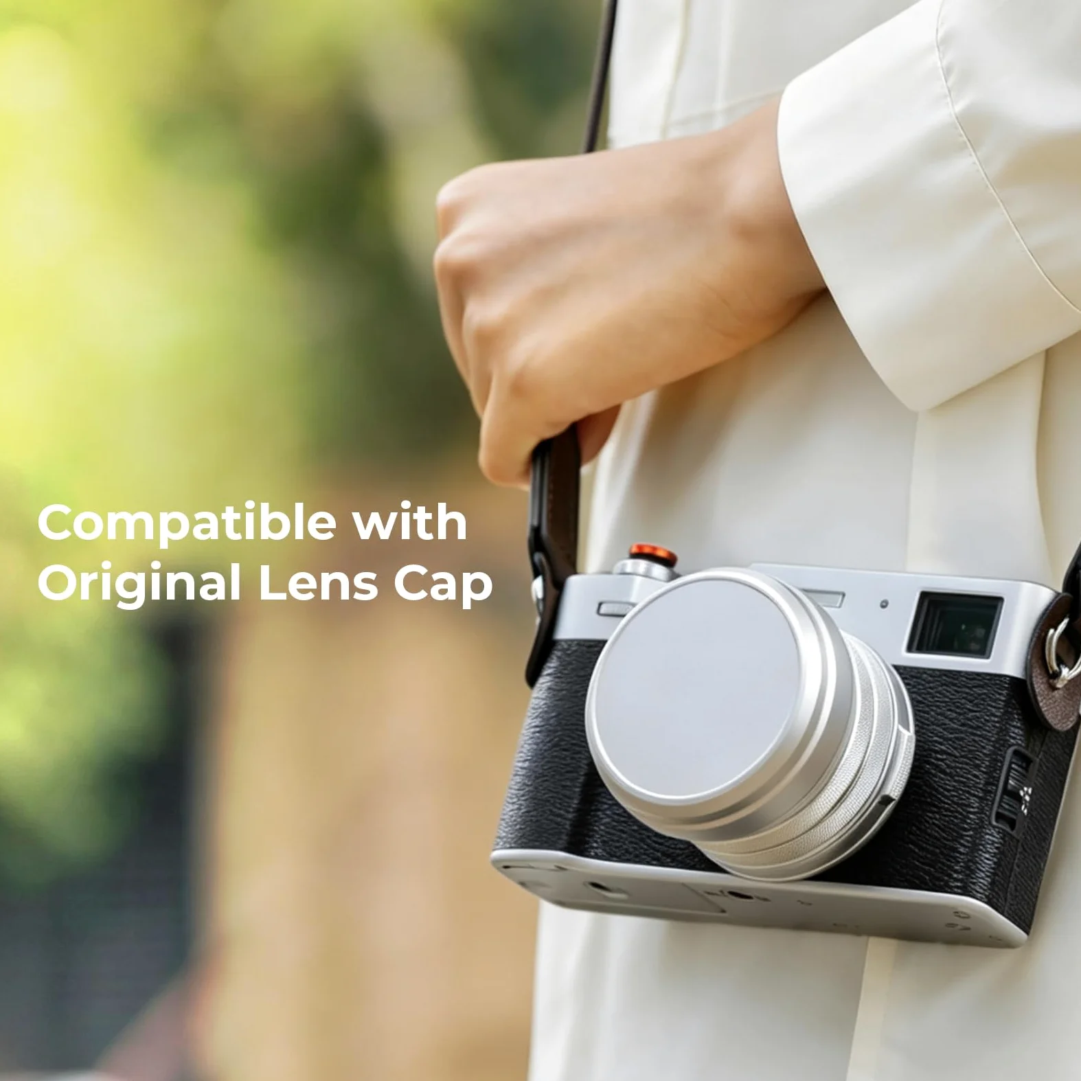 SMALLRIG Kit filtro UV con paraluce per FUJIFILM X100VI / X100V, filtro UV con trasmissione luminosa del 99%, anti-riflesso e anti-ghosting, paraluce in lega di alluminio, argento - 5851