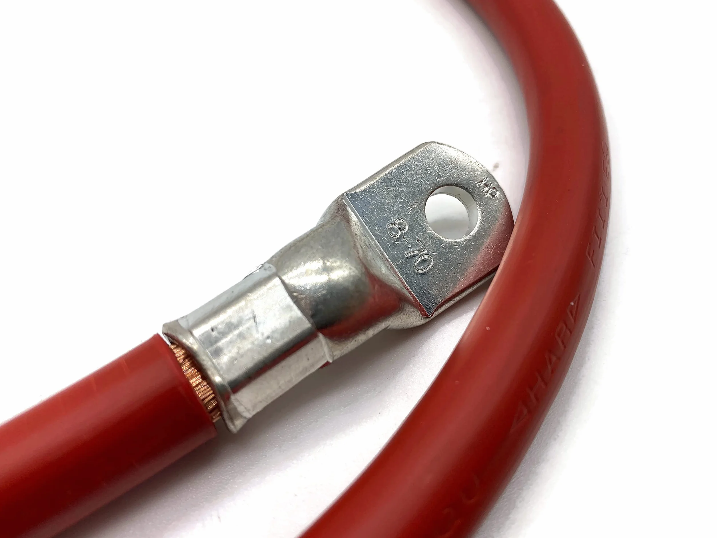 Exoda cavo batteria 70 mm² 100 cm M8 rosso 5645 watt 470A 12V flessibile rame di alta qualità fino a 70 gradi per alimentazione affidabile auto moto e altro
