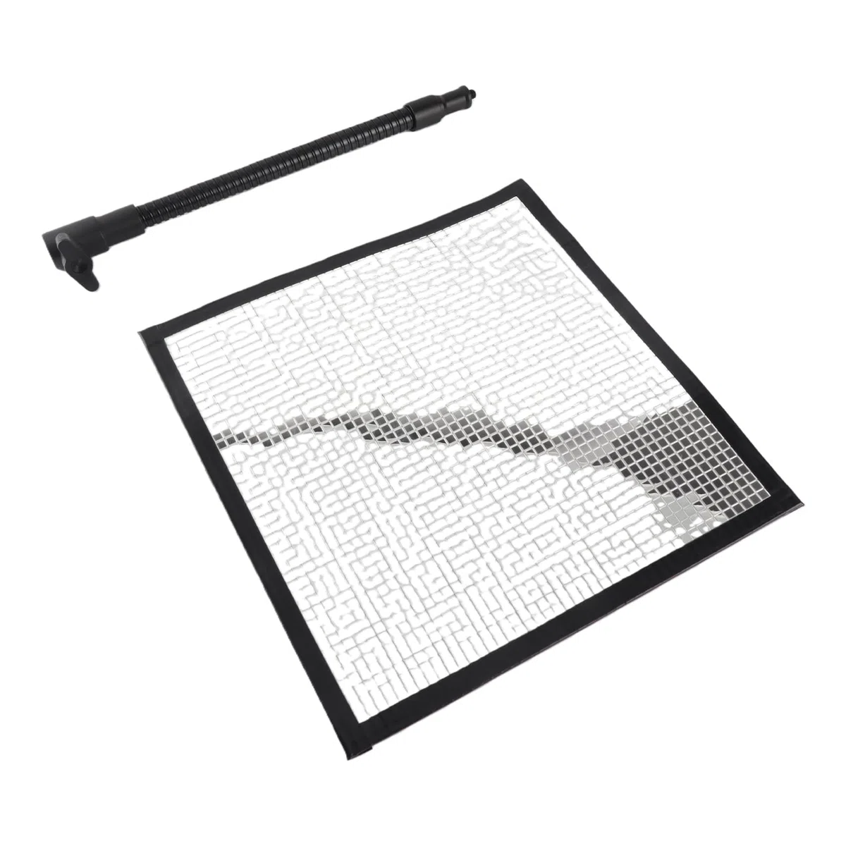 SIXRUN Riflettore di Luce per Flussi Ottici, Pannello a Specchio in Alluminio PC MCPET, 9,4 X 9,4 Pollici con Griglia da 0,2 X 0,2 Pollici, Riflettore Modellante la Luce per Riprese di Prodotti
