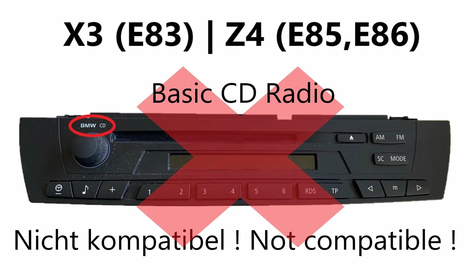 BlueMusic Interfaccia audio vivavoce Bluetooth compatibile con BMW E46 E39 E38 X5 E53 X3 E83 Z4 E85 E86 3 + 6 connessioni CD changer