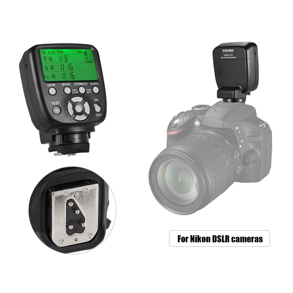 YONGNUO YN560-TX II Trasmettitore LCD manuale Compatibile con Nikon DSLR / YN560III / YN560IV / YN660 / YN968N / YN860Li Speedlite RF-602 / RF603 / RF603 II / RF605