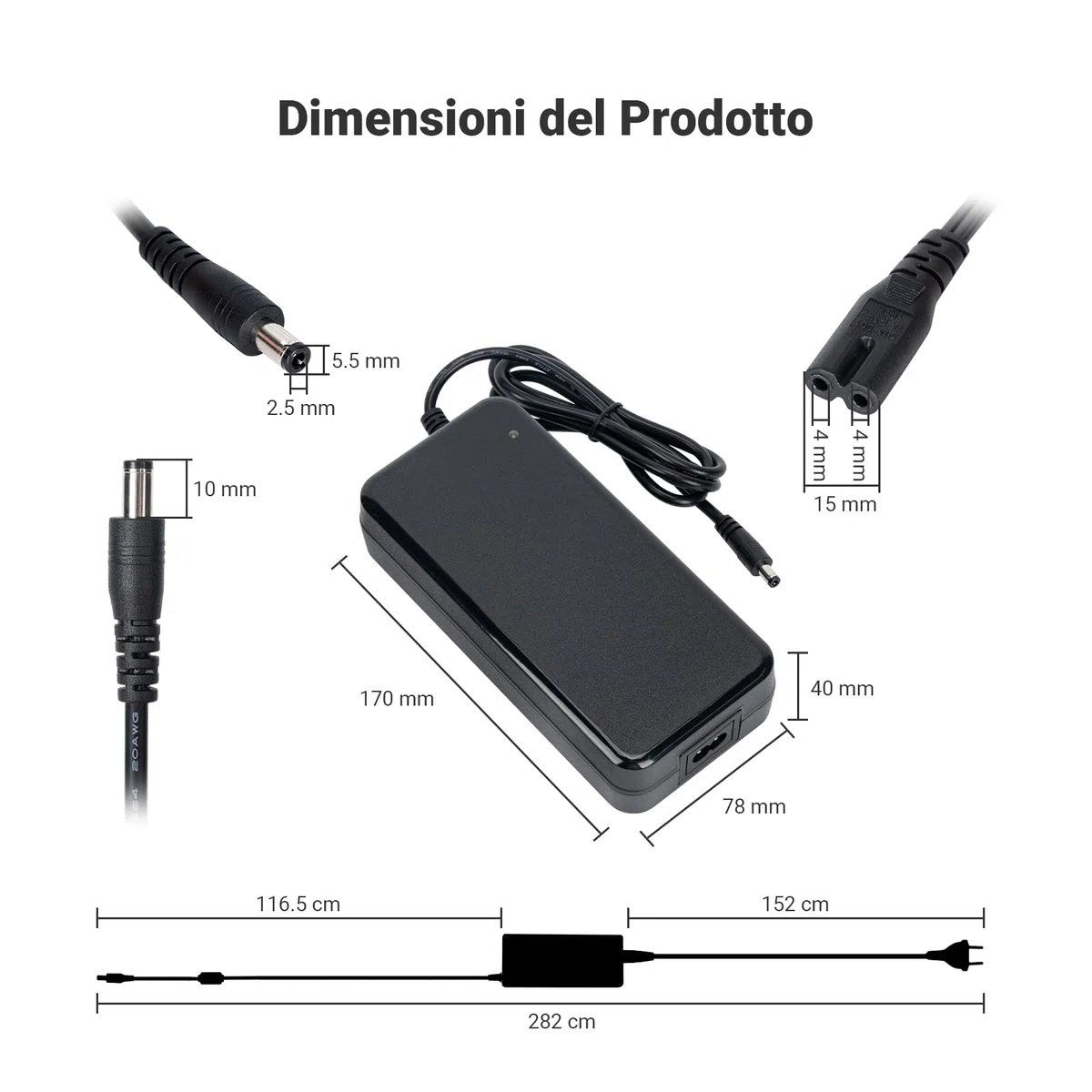 Fosi Audio 48V 5A Alimentatore Alimentatore per Home Audio Ricevitore Stereo Bluetooth Amplificatore Mini Hi-Fi Classe D Amplificatore Integrato