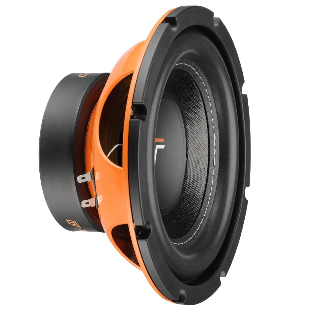 KIT SET PER BASS FACE GT AUDIO GT-SW8/4 1 subwoofer 20 cm 200 mm 8" da 100 watt rms 200 watt max doppia bobina da 4+4 ohm dvc dual voice coil per cofano bagagliaio auto, 1 pezzo