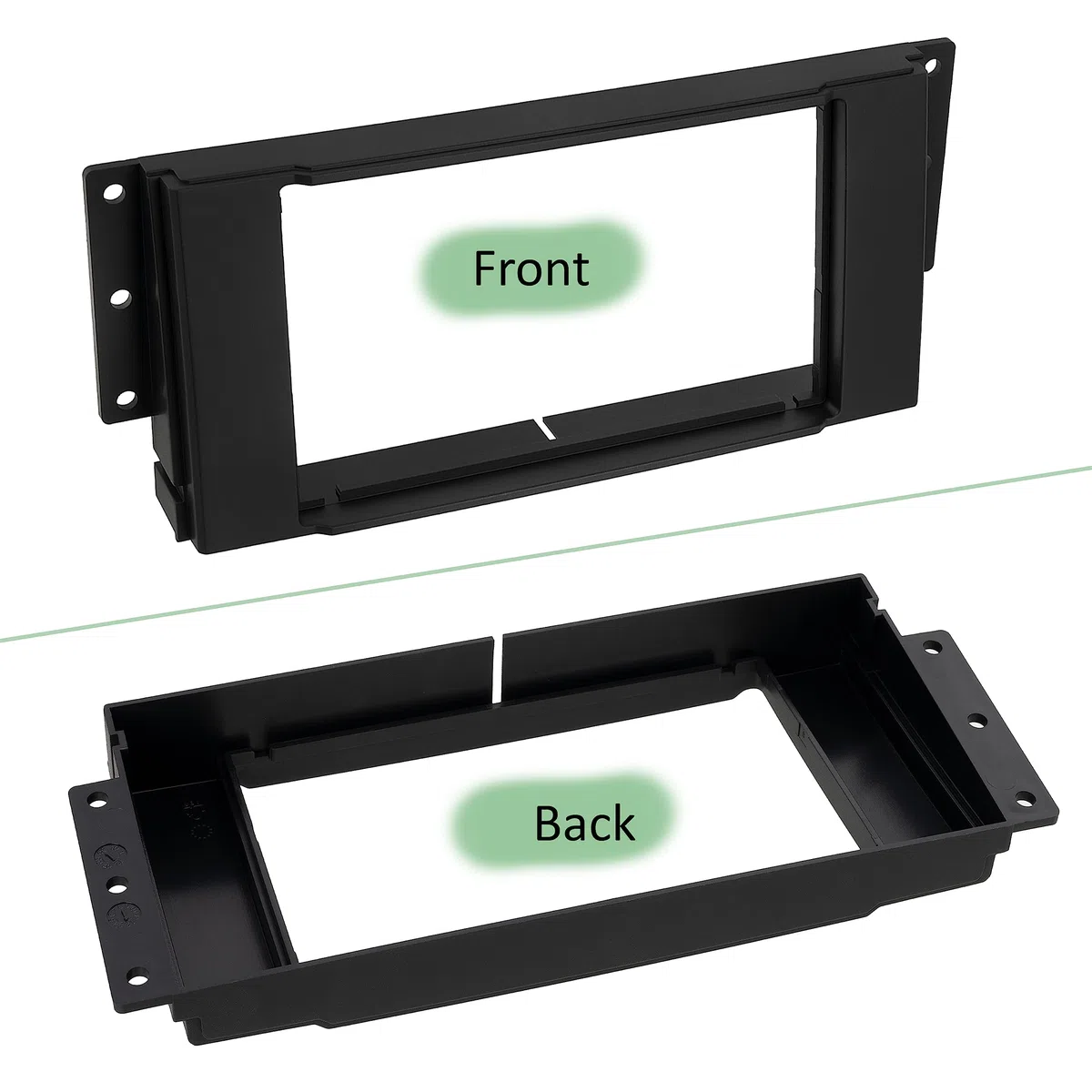 AERZETIX - C40961 - Mascherina telaio adattatore 2 DIN per autoradio - in plastica - compatibile con Land Rover Discovery 2005+, Land Rover Freelander 2007+, Land Rover Sport 2005+