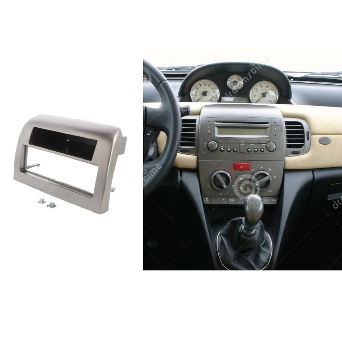 Sound way - Kit Montaggio adattatore Autoradio, Mascherina 1 DIN compatibile con Lancia Y Ypsilon 2006-2011
