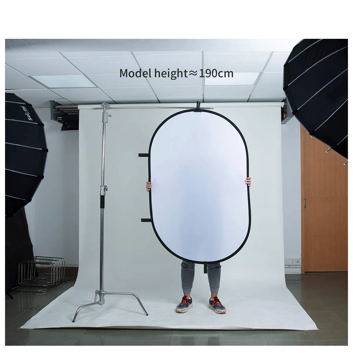 Selens 100 x 150 cm, pieghevole, per fotografia, softReflector Diffuser, sfondo bianco, sfondo per ritratti, prodotto di sfondi per studio fotografico, registrazione video all'aperto