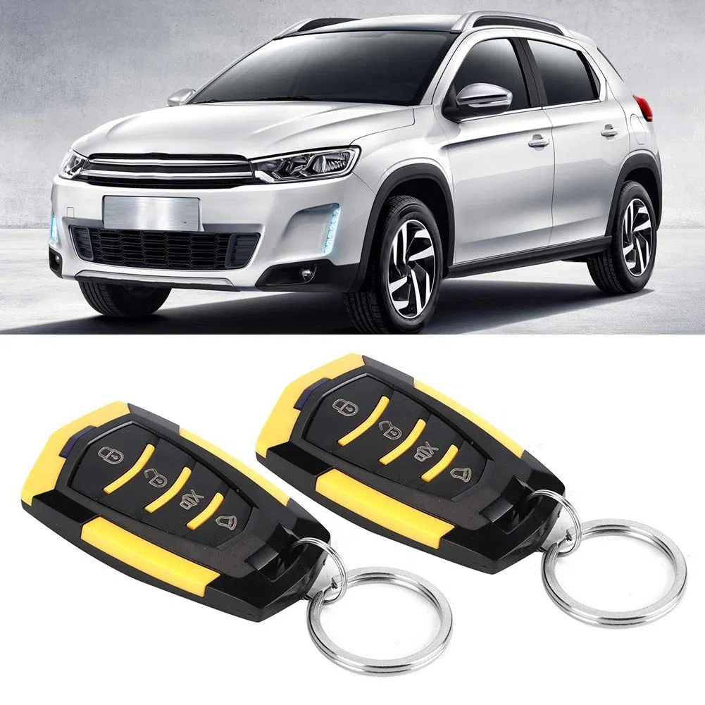 Chiusura centralizzata senza chiave, Qiilu Kit chiusura centralizzata con sistema di accesso senza chiave per allarme auto universale con telecomando
