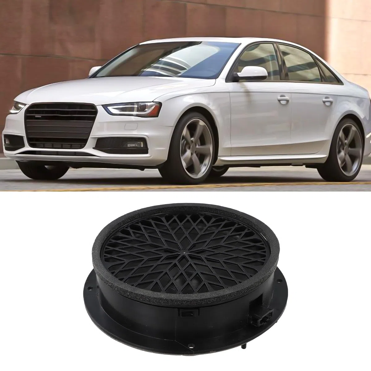 Altoparlante basso medio per porta anteriore, compatibile con A4 A5 2008-2017 OEM 8T0035415A, ricambio per altoparlante audio per auto in ABS nero