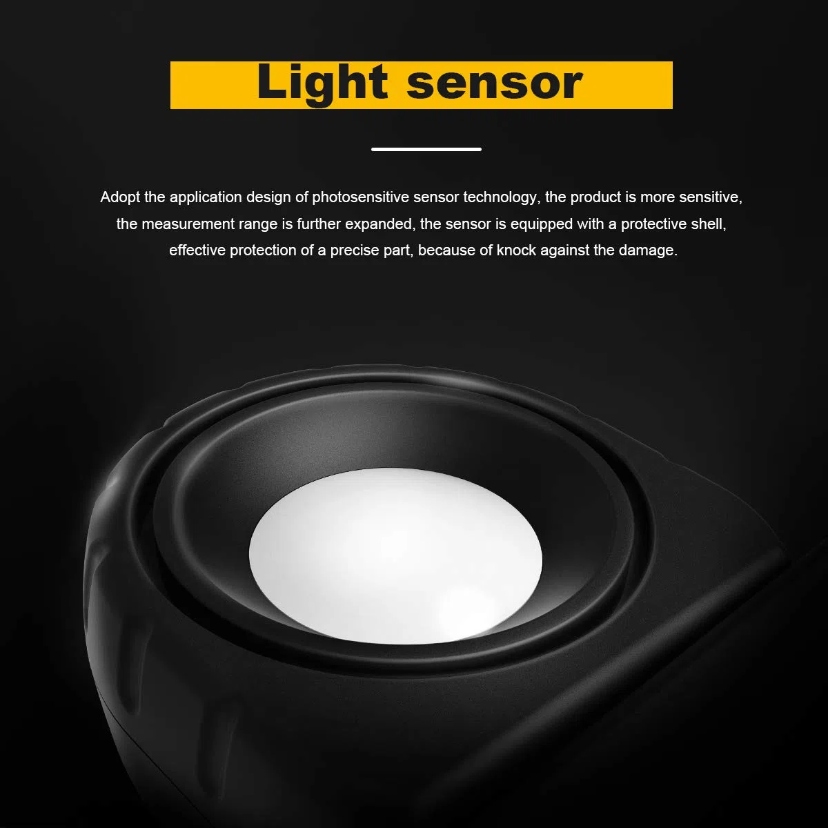 Luxmetro, Esposimetro fotografico, AP-881E Luxmetro Misuratore di Luce Palmare da 0,01 a 300,000 Lux, con Sensore Girevole 270°, Misurare Temperatura (℃/℉), LCD Retroilluminato per Interni ed Esterni