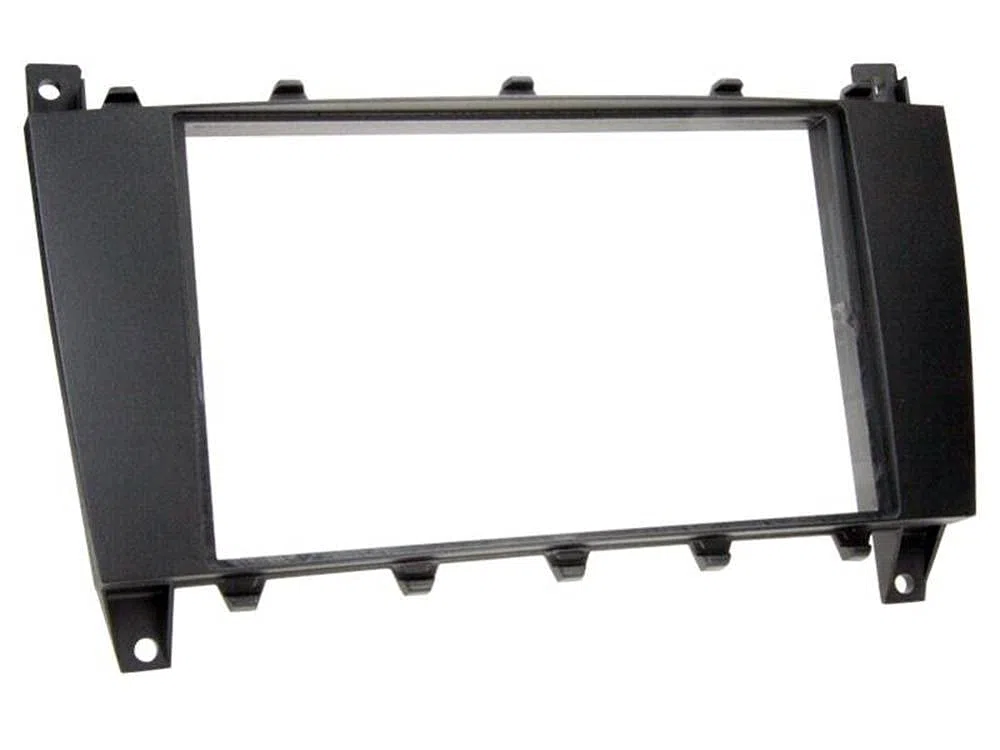 Audioproject A303-10 - Set mascherina autoradio doppio DIN compatibile per Mercedes Benz Classe C W203 S203 CL203 CL203 CLC 2004-2007 adattatore radio adattatore antenna 2 DIN nero