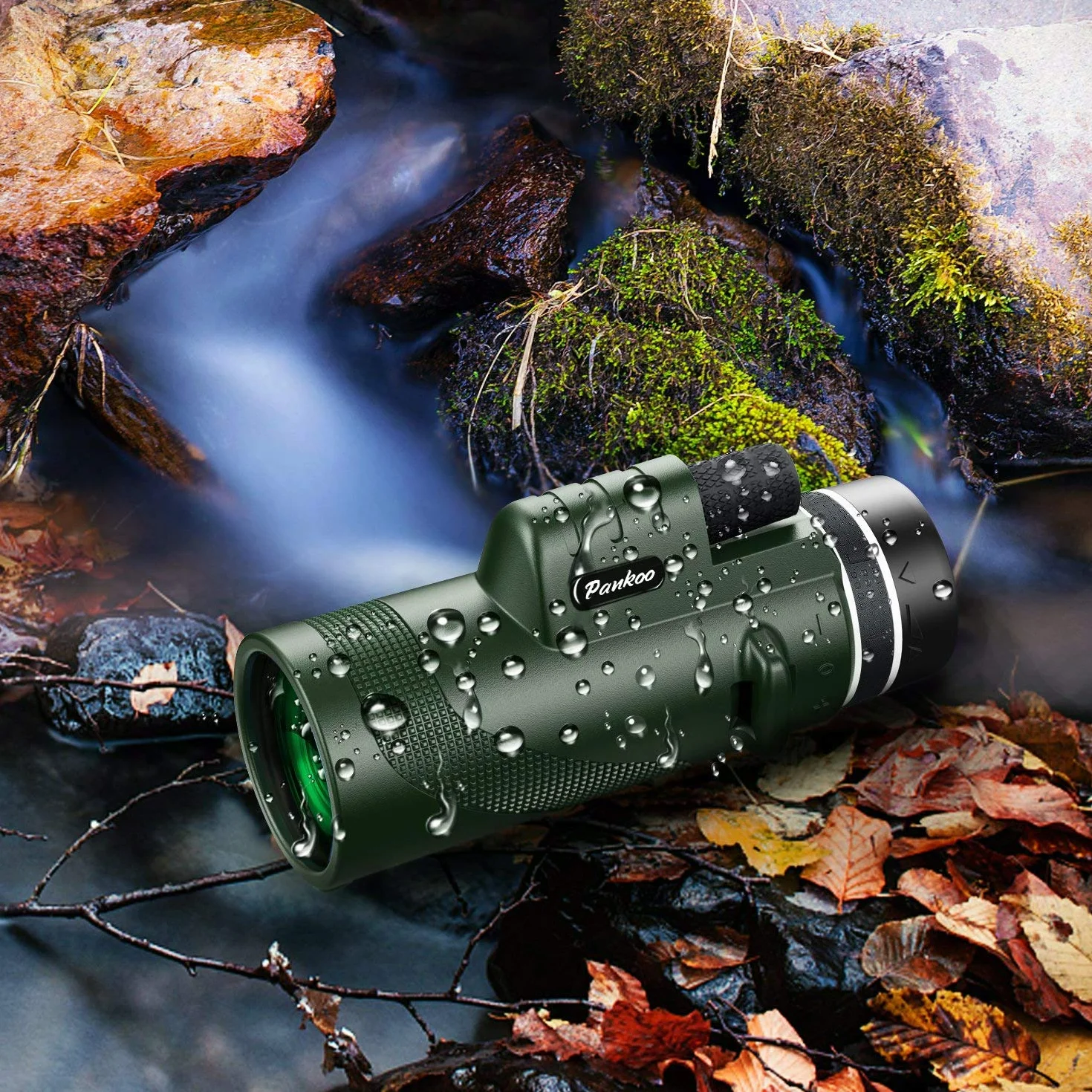 Pankoo 60x40 HD Telescopio monoculare ad alta potenza per adulti con treppiede e adattatore per smartphone - Ideale per birdwatching, escursionismo, viaggi, concerti - Prisma BAK4, colori chiari