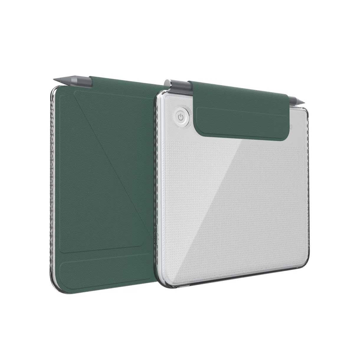 TUDIA M-FLIP Custodia Magnetica Trasparente Rimovibile per Kobo Libra Colour (2024) [Auto Wake/Sleep] Antiurto Sottile Trasparente Posteriore Magnetico Pieghevole Cover con Porta Stilo (Verde Scuro)