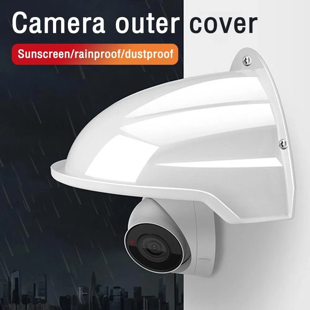 Copertura universale per telecamera di sicurezza, protezione da sole e pioggia – tetto protettivo resistente alle intemperie per telecamere a cupola/proiettile, campanelli e altro (3 X bianco)