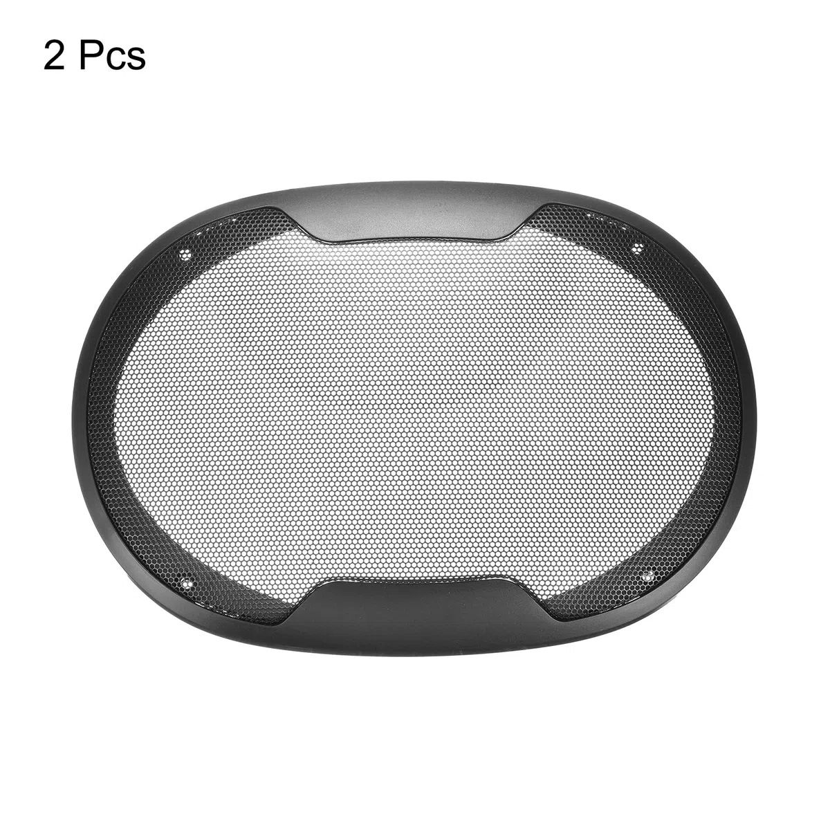 QUARKZMAN 2pz 6" x 9" Altoparlante Griglia Rete Decorativa Ovale Woofer Guardia Protezioni Copertina Parti Nero