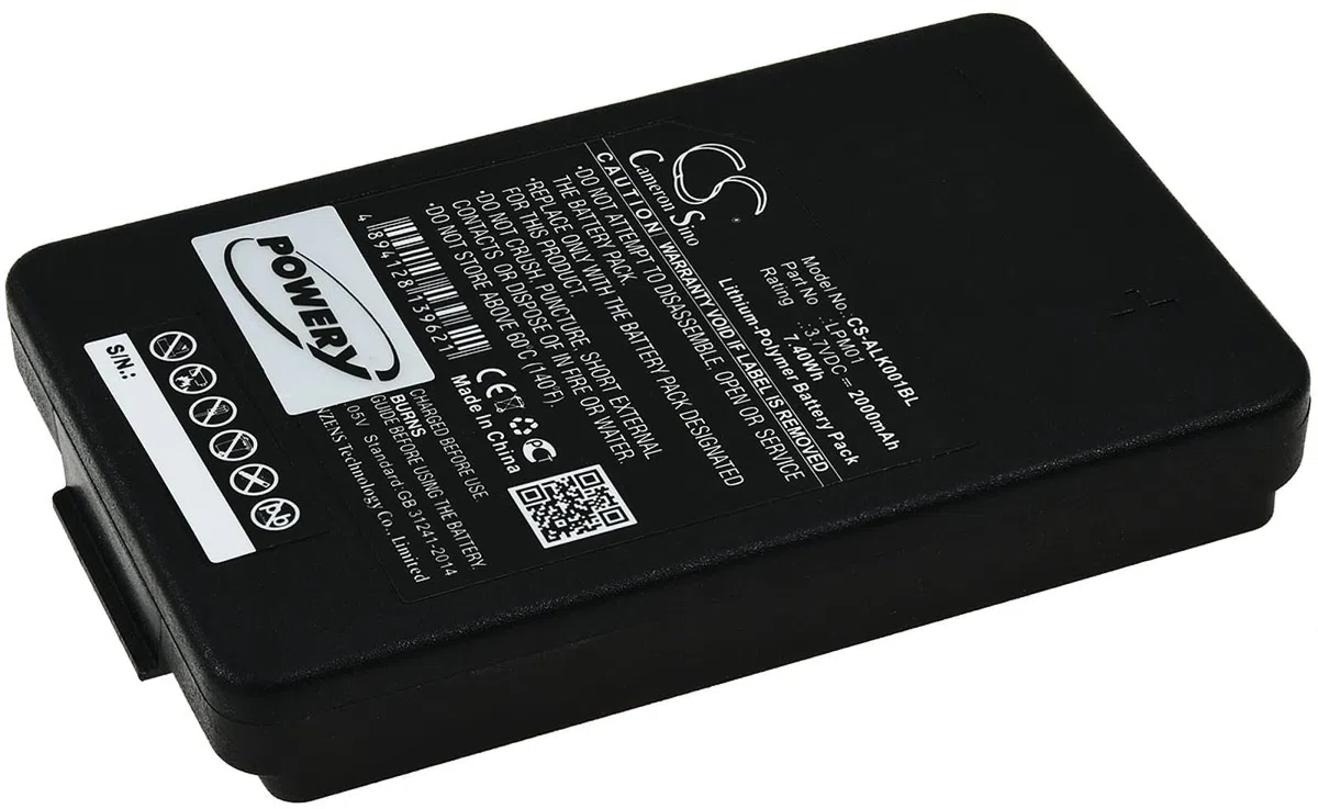 Batteria per Autec tipo LPM01, 3,7 V, ai polimeri di litio