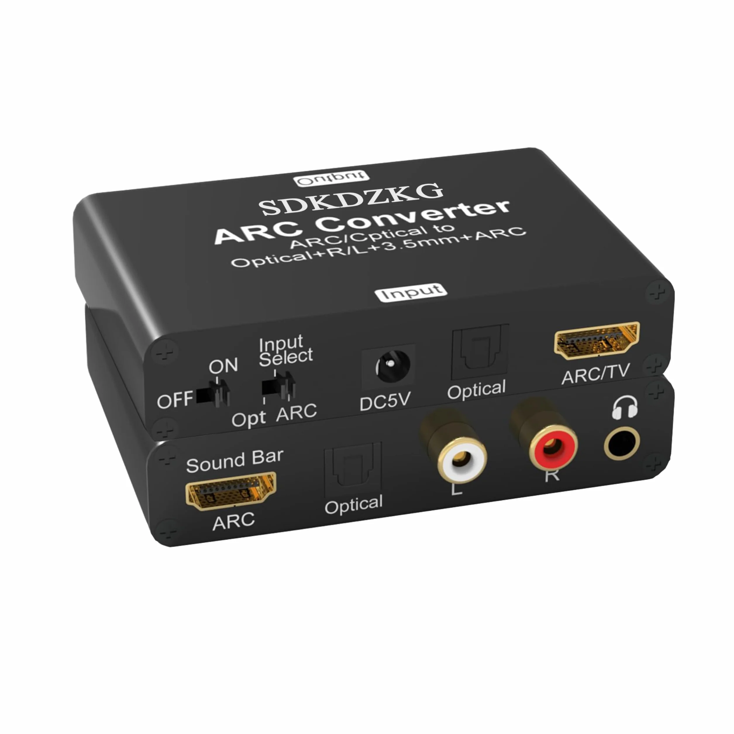 Convertitore DAC 192KHz, Adattatore estrattore audio HDMI ARC, HDMI/Digitale Ottico Toslink SPDIF a Ottico Analogico Toslink SPDIF, ARC, L/R o Jack Stereo Audio da 3,5 mm per Amplificatore TV