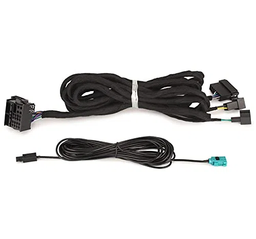 erisin BZ6M Cavo di prolunga radio Power & Fakra per Mercedes Benz W211 W463 W219 W215 W220 E/G/CL/CLS/S Class Autoradio, lunghezza: 6 m, 40-Pin-Quadlock