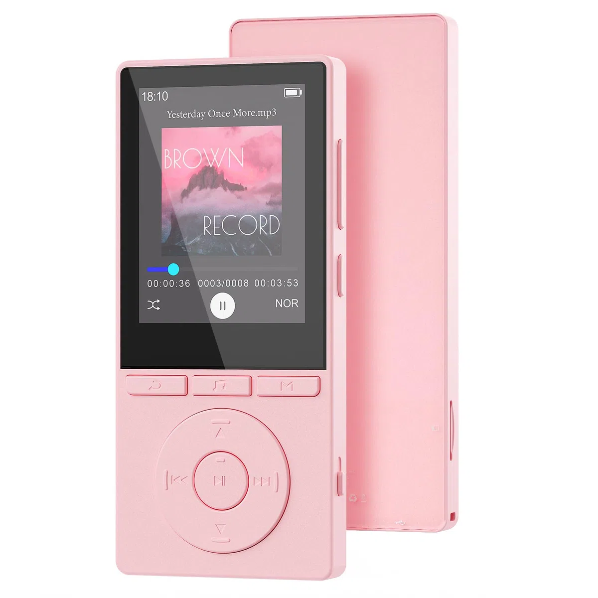 64 GB Lettore MP3 Bluetooth 5.3, MP3 Lettore Musicale con Cuffie, Dittafono, Suono HiFi, Lettore e-book, Schermo a Colori da 2,4 Polliciideale per Sport, Supporta Scheda TF da 128GB, Rosa