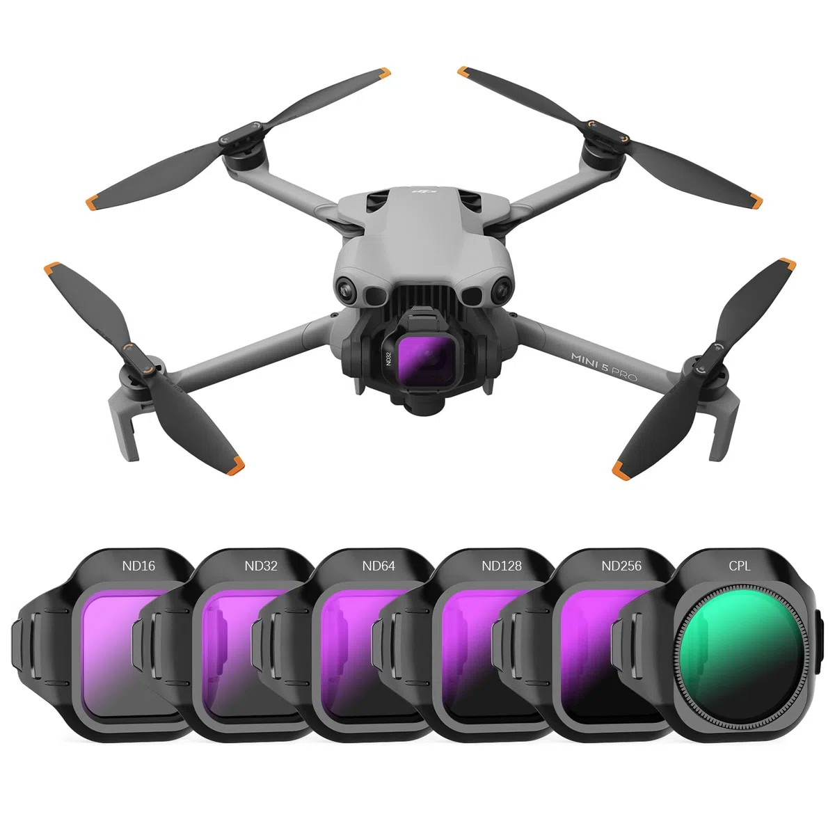 FPVtosky Mini 5 Pro ND Filter Set, ND-Filter multi-strato, Set di filtri CPL per accessori DJI Mini 5 Pro, 6 pezzi (CPL, ND16, ND32, ND64, ND128, ND256)