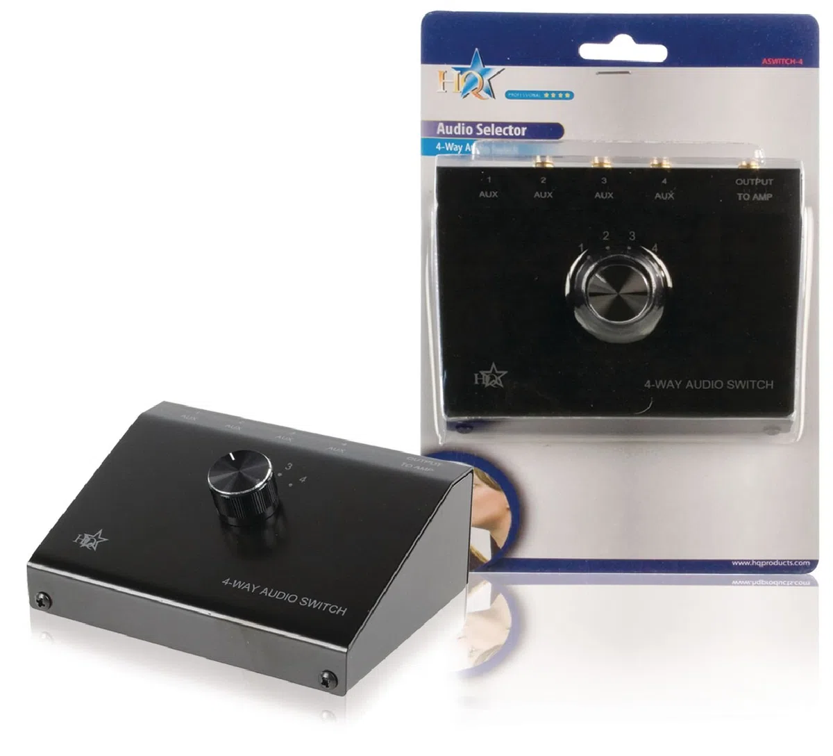 HQ ASWITCH-4 - Switch Audio Stereo, Nero