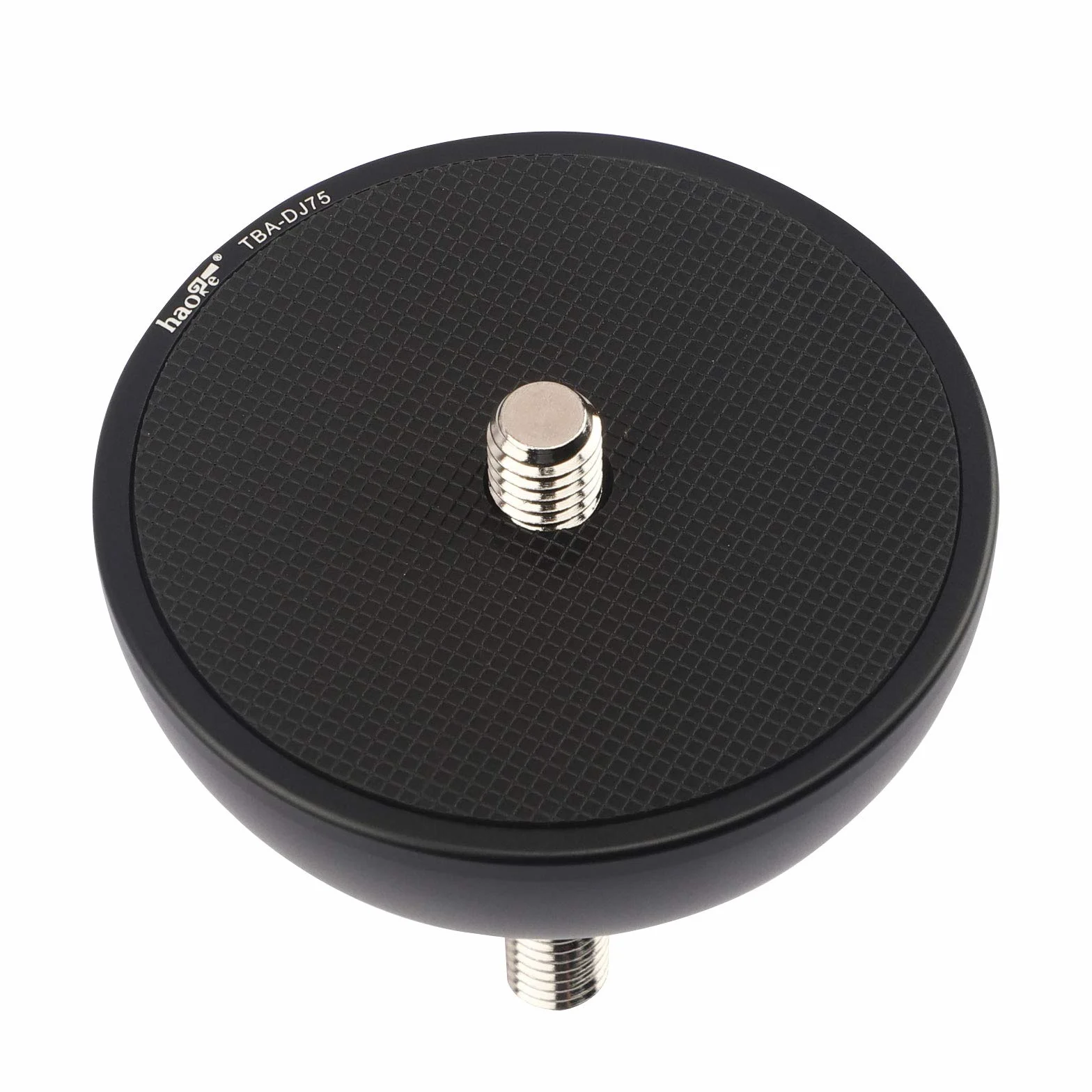 Haoge - Ciotola da 75 mm con mezza sfera in metallo, adattatore piatto a ciotola, per convertire video Bowl treppiede e testa fluida con viti da 3/8" per Manfrotto 501/502/504