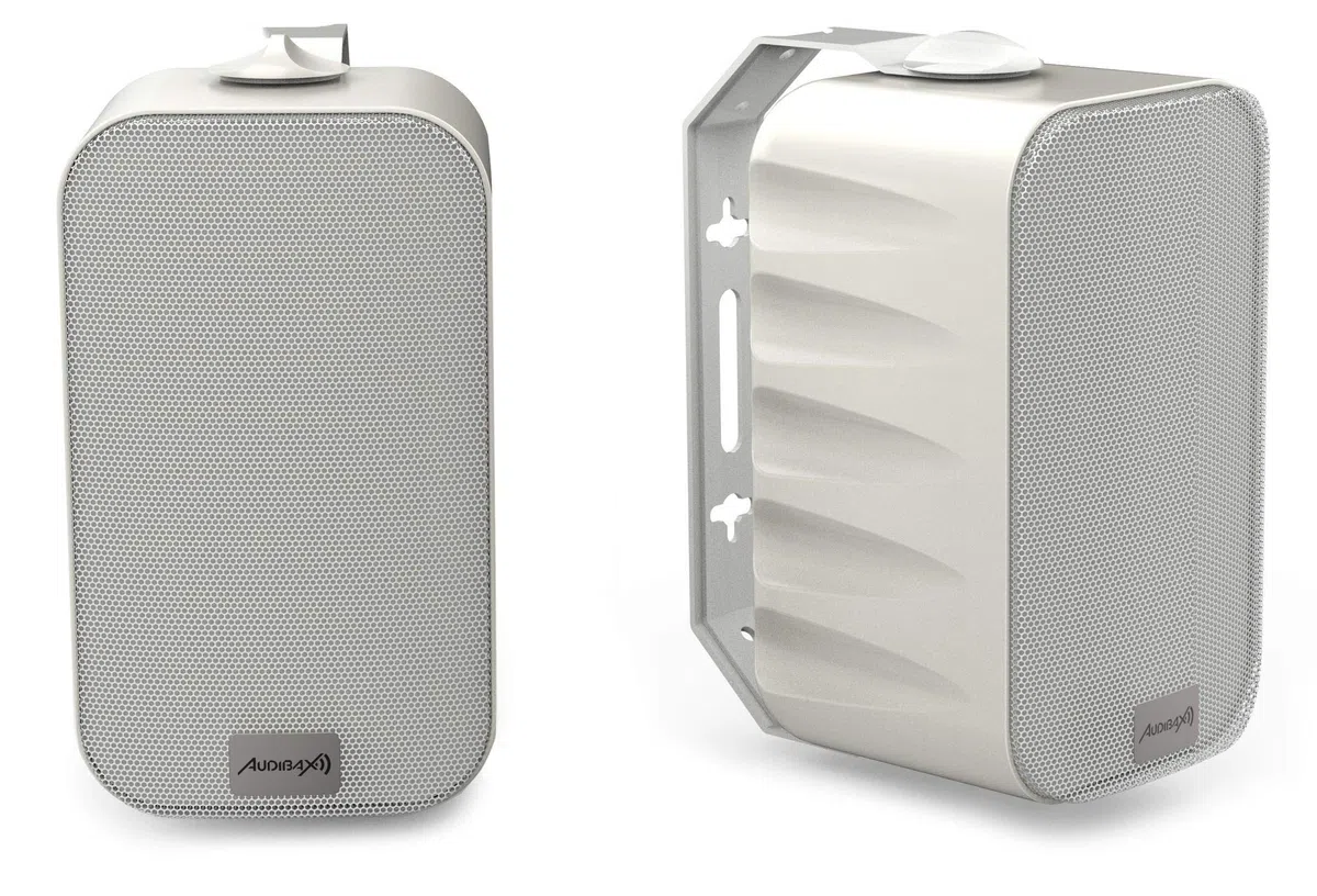 Audibax PR-42T Bianco - Diffusori Passivi da Scaffale HiFi - Coppia di Altoparlanti Stereo a 2 Vie - Rinforzo 75W - Montaggio a Parete Incluso - Altoparlanti con Woofer da 4"