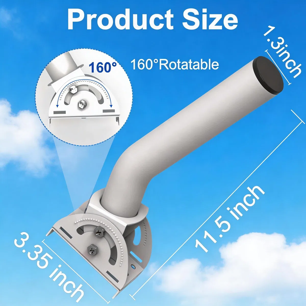 Staffa Antenna, Antenna TV Esterno, 37 centimetri, Resistente al Vento e alla Pioggia, Supporto per Client Bridge CPE di Punto di Accesso Wireless, Confezione da 2