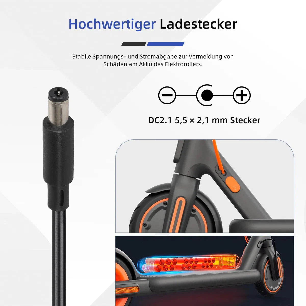 ulip Caricabatterie per scooter, 24,2 V, 1,5 A, caricabatterie per scooter con batteria al litio per Xiaomi Electric Scooter 4 Lite 2nd Gen