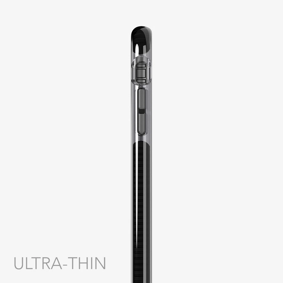 tech21 Evo Check Custodia Protettiva Sottila Dura per iPhone 11 - Grigio Fumo/Nero