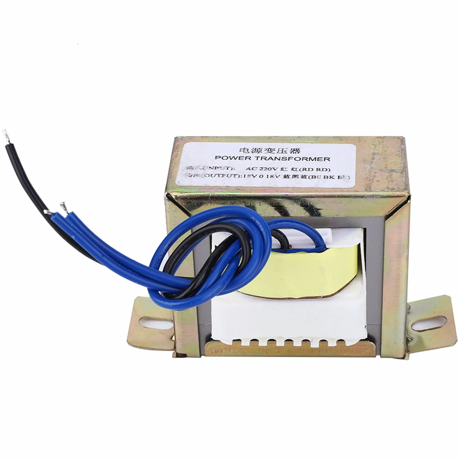 Trasformatore di alimentazione 18 V 50 W Trasformatore di energia elettrica per preamplificatore scheda amplificatore a 2.1 canali CA 220 V a doppia CA 18 V(18V 50W)