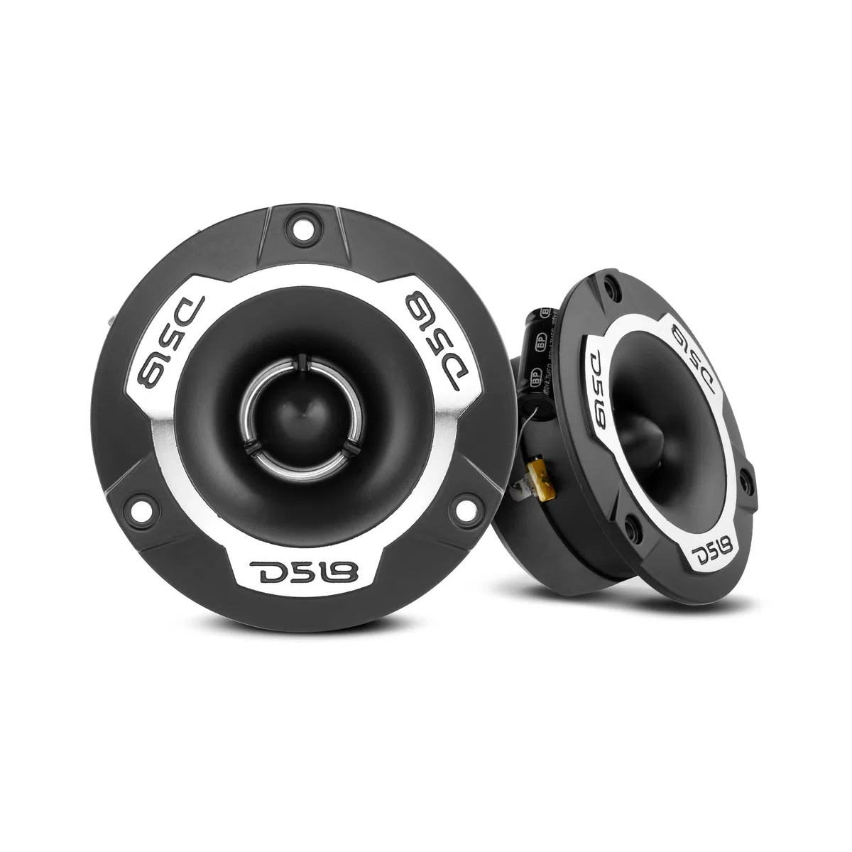 DS18 2 PRO-TWX1 super bullet tweeter da 9,60 cm di diametro 120 watt rms e 240 watt max, impedenza 4 ohm da 103 db, portiere auto, a coppia