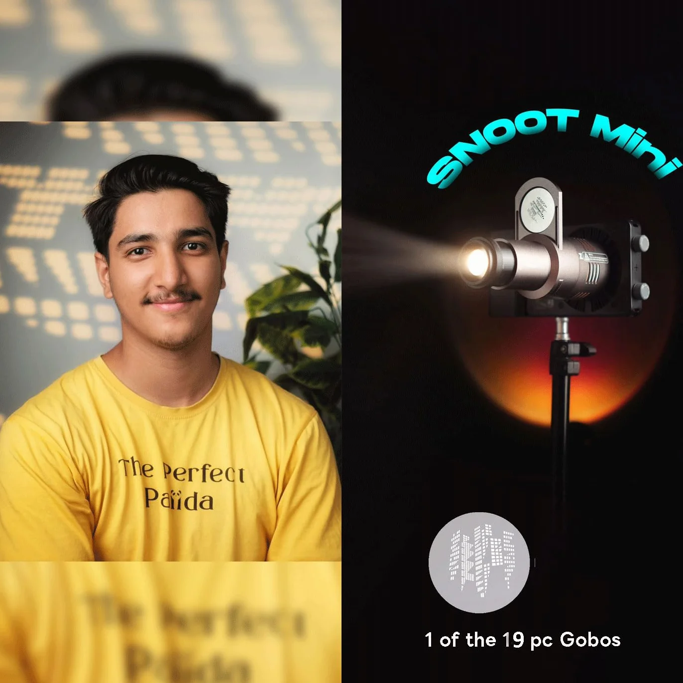 DF DIGITALFOTO Mini Ottico Snoot Proiettore, Attacco per Faretto Fotografico con Supporto Zhiyun/Ulanzi/Godox, 33 Gobo, Telaio Magnetico, Compatibile con ZHIYUN CINEPEER CX100, Godox ML100Bi/ML60IIBi