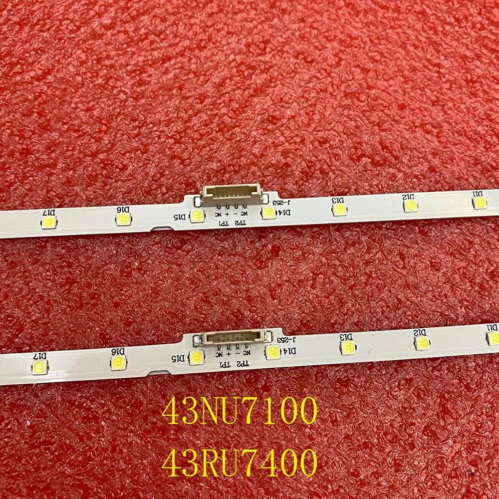 Striscia LED (2) Adatta for Samsung UE43NU7190U UE43RU7179U UE43NU7092 UE43NU7090 UE43NU7170 UE43RU7100 UE43NU7120U UE43RU7120 UE43NU7199U(4pcs for 2 TV)